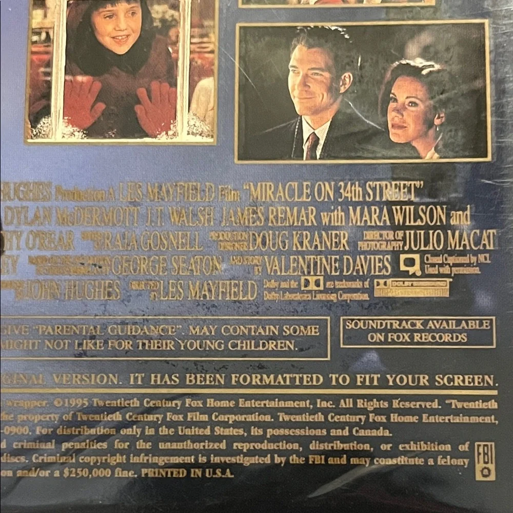 Miracle on 34th Street VHS Tape